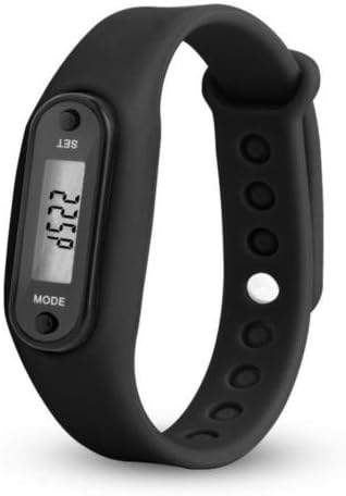 ARF New Lightweight LCD Pedometer Wrist Waterproof Watch Bracelet Sport Calorie Step Walking Running Counter Fitness Black Easy To Read