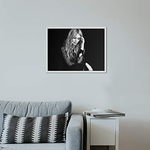 image for ONE WALL Tempered Glass 18x24 Poster Frame, White Wood Photo Picture F