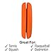 Z Best Tennis Vibration Dampeners - Reduce String Rattle and Elbow Pain - Shock Absorbing Set - Great for Racquetball, Squash, Badminton - 4 Pack (Orange)