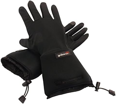 Glovii Battery Heated Universal Touchscreen Glove Liners, Black, Sizes: XXS-XS, S-M, L-XL