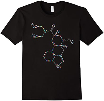 Men's LSD molecule tshirt - LSD Trip Shirt Large Black