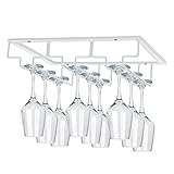 MOCOUM Wine Glasses Rack Under Cabinet Stemware