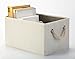 StorageWorks Storage Baskets for Shelves, Foldable Fabric Closet Storage Bins with Handles, Fabric Storage Bins Clothes Organizer, Beige, White & Ivory, 3-Pack, Small