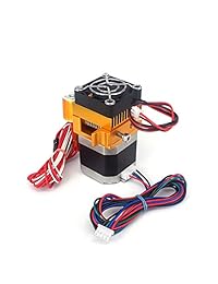 INBBOX   Extrusor Mk8 de metal montado con boquilla de 0.016 in, cabezal de impresión Mk8 Hotend para MakerBot Prusa i3 Reprap impresora 3D