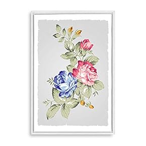signwin Framed Canvas Wall Art Simple Colorful Flowers...