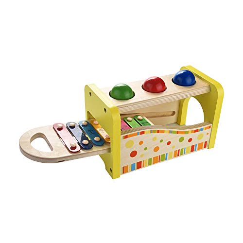Dacawin Wooden Children's Toy Wooden Learning Hammering & Pounding Toy + 8 Notes Xylophone + Shape Color Recognition Xylophone Educational Toys Sets for Kids Toddlers (Multicolor, Baby Toys) - Thumbnail 5