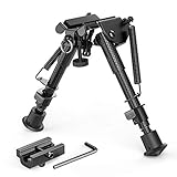 XAegis Carbon Fiber 6"- 9" Rifle Bipod with Picatinny Adapter, Carbon Bipod for Hunting&Shooting