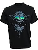 SODAtees DJ Yoda @ turntables Club Men's T-Shirt headphones Star Wars Music Green Shades