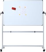 VIZ-PRO Dry Wipe Magnetic Mobile Whiteboard Double-Sided 180 x 120 cm view 3