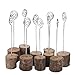 ECHI Wedding Table Card Holder, Real Wooden Base Photo Holder - Suit for Photo,Picture,Memo,Card,Business Card Clip (10PCS)