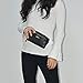 befen Women Full Grain Leather Tripple Zip Crossbody Bag Crossbody Cell Phone Purse Wallet Bag Phone Wristlet - Black