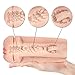 Pocket Pussy Male Masturbator Cup Vagina Stroker Waterproof, SHEQU Realistic Silicone Virgin Sex Doll Vaginal Men Masturbation Relax Massager(Black)