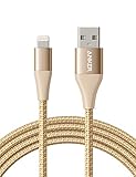 Anker Powerline+ II Lightning Cable (6ft), MFi Certified for Flawless Compatibility with iPhone X/8/8 Plus/7/7 Plus/6/6 Plus/5/5S and More(Gold)