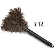 12-Pack - Retractable Feather Duster-Genuine Ostrich Feathers with Metal-Wire Binding