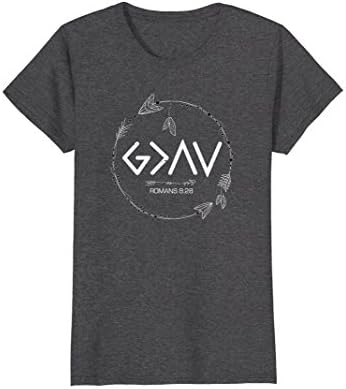 Womens God is Greater Than the Highs and Lows Christian T-Shirt Large Dark Heather