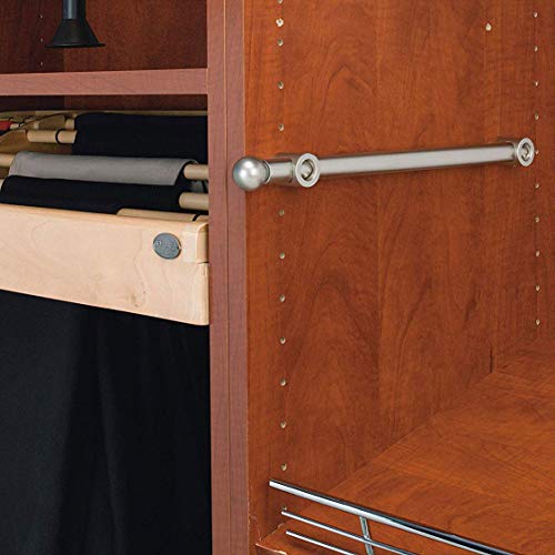 Rev-A-Shelf Designer Series 14 Inch Metal Closet Valet Clothes Rod, Satin Nickel