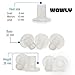 Wowly High Heel Protectors for Shoes, Stoppers for Walking on Grass, Clear with Glitter - 10 Pairs, Small Size