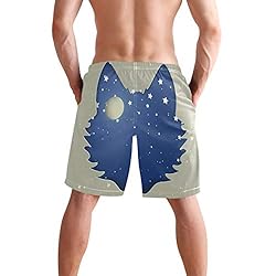 Men's Summer Cool Swim Trunks Quick Dry Abstract