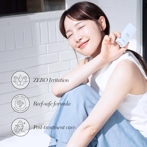 De:H Tone-up Sunscreen SPF 50+ PA++++ | Sky Blue Color Correcting Makeup Base & Primer | Calming Cica & Ceramide | Semi-Matte Korean Skincare for Sensitive Skin | 1.7 Fl Oz (50ml)