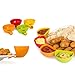 PAMISO Dip Clips (Pack of 4) Plate Grab Clip-on Dip Holders,Tomato Sauce Salt Vinegar Sugar Flavor Spices Dip Bowl Party Ware
