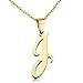 Besteel Womens Mother and Daughter Stainless Steel Alphabet Name Initial Letters Pendant Necklace Letter J