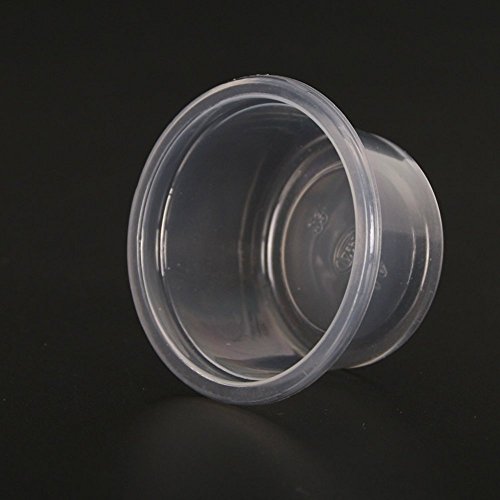 SLSON 100 Pack Gecko Food and Water Cups Gecko Ledge Replacement Cups Reptile Worm Bowl Mealworm Feed Feeder for Lizard Leopard Gecko Crested Gecko and Other Small Pets