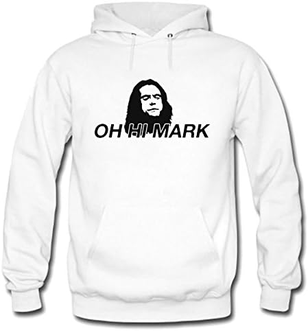 Theens Oh Hi Mark Women's Fleece Hoodie Sweatshirt Size S White