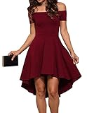 Womens Sexy Off Shoulder High Low Elegant Skater