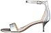 Nine West Women's Leisa Leather Heeled Dress Sandal, Silver, 8.5 M US