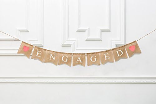 Engaged Banner Sign Garland Bunting- Engagement party Photo prop or decoration