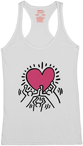 Keith Haring Heart Womens Tank Top - White
