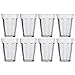 Rhapsody 12-ounce Faceted Plastic Rocks Tumblers | set of 8 Clear