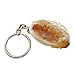 1 (One) Raw Half Geode Druzy with Silver Plated Keychain Rock Paradise Exclusive With Certificate of Authenticity (AM2B7-07)