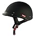 VCAN V531 Cruiser Solid Flat Black Medium Half Helmet