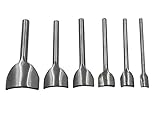 CrazyEve Leather Craft Arc-Shaped Punch Wallet Strap Belt End Shallow Round Cutter DIY Arcuate Corner Cutting Tool 6pcs