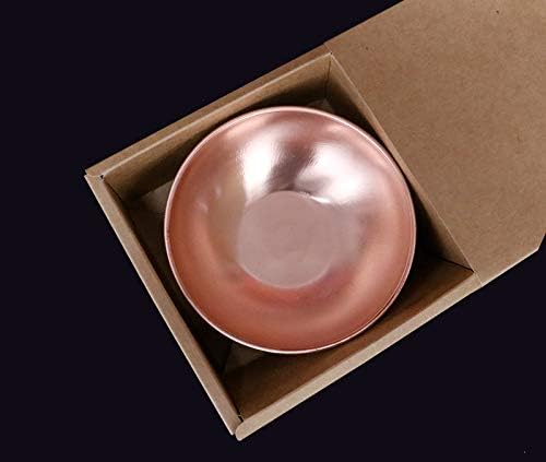 Copper Bowl Pure Copper Bowl Tableware Household Rice Bowl Double-Layer Thick Copper Bowl A More Textured Copper Bowl in Your Hand (Type-3) - Image 3