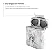 Skin Decals for Apple AirPods - White Marble - Sticker Wrap Fits 1st and 2nd Generation