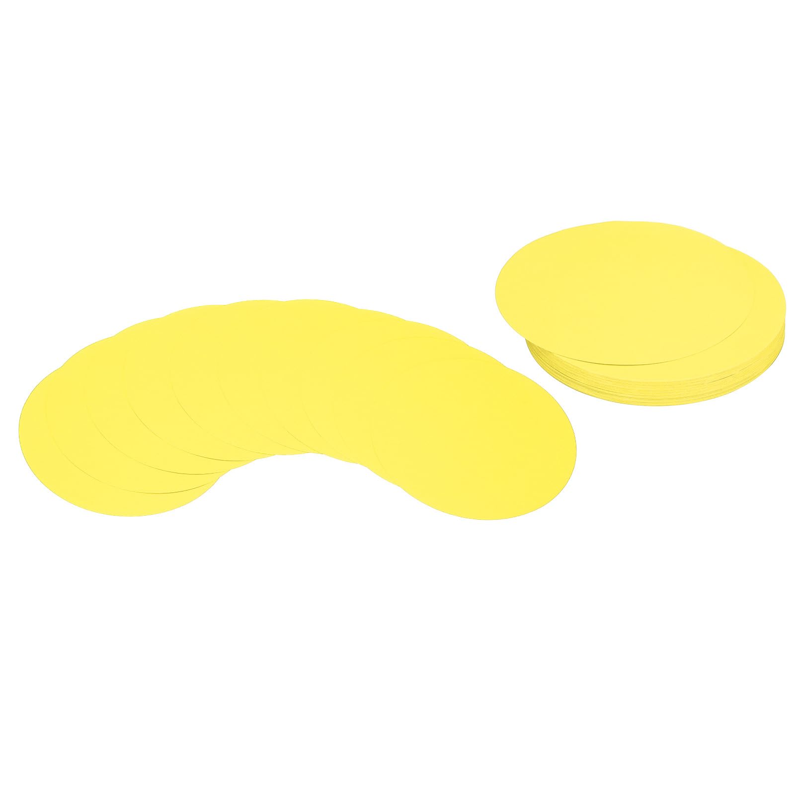 PATIKIL 7inch Circle Card Stock, 50Pcs Round Shape Cutouts Paper Thick Cardstock Coaster for DIY Craft Projects Classroom Bulletin Board Decor, Yellow