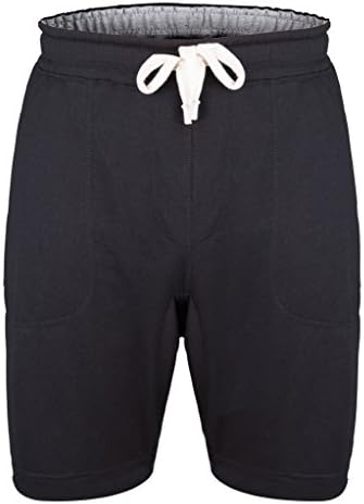 Mlight Men's Causal Cotton Elastic Waistband Gym Sports Shorts With Pockets(Black,XL)