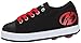 Heelys Fresh X2 Skate Shoe (Little Kid/Big Kid), Black/Red, 5 M US Big Kid