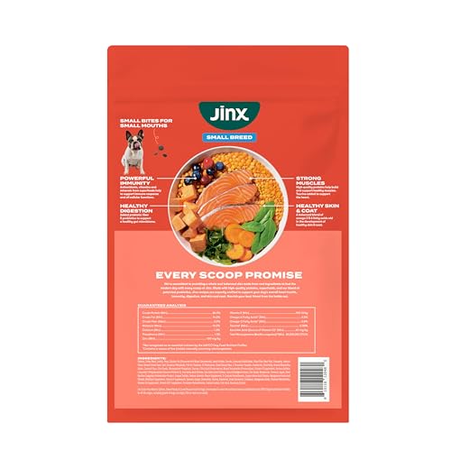 JINX PREMIUM GRAIN-FREE DRY DOG FOOD, FOR ALL LIFESTAGES – REAL SALMON, SWEET POTATO & CARROT PUPPY KIBBLE WITH SUPERFOODS FOR IMMUNE SUPPORT & PROBIOTICS FOR DIGESTIVE SUPPORT – NO FILLERS – 4LB