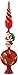 Kurt Adler Glass Santa Claus Design Treetop, 16-Inch