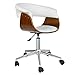 Porthos Home Liam Office Chair, Water and Stain Resistant Faux Leather Upholstery, Height Adjustable, 360-degree Swivel, Sturdy Chrome Base with Wheels
