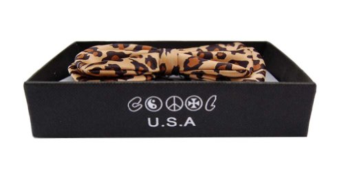 Pre-tied Bow Tie in Gift Box- Leopard Print