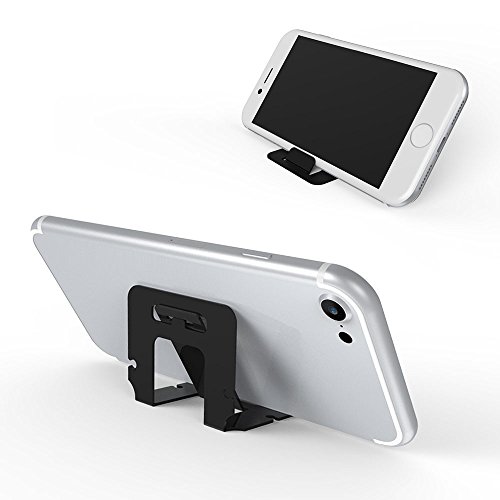 RED SHIELD Universal & Portable Phone Stand. Flexible, Foldable Credit Card Size. Perfect for Viewing Movies & Videos on Your Smartphone in Landscape. Works as Earphone, Earbud Cord Wrap Organizer. - Thumbnail 4