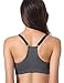 Gratlin Women's Lightly Padded Wireless Racerback Sports Maternity Nursing Bra Charcoal Heather M- (34DD, 36C, 36D)
