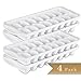 TrueCraftware Set of 4 - White Ice Cube Trays - Stackable