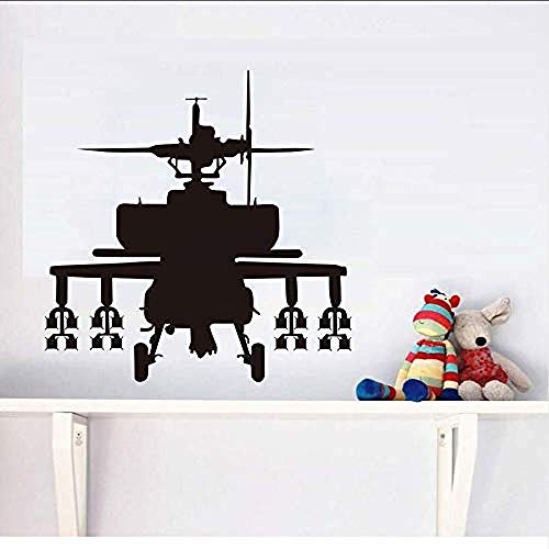 Removable Cartoon Military Style Huge Helicopter Vinyl Art Decals Wall Stickers DIY Home Decor for Children House Waterproof58X59Cm