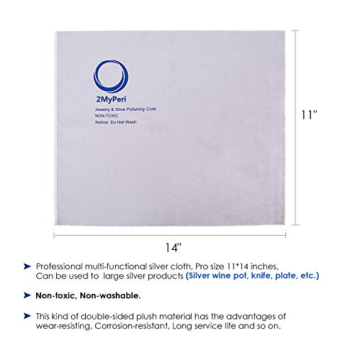 Upgrade Pro Size Polishing Cleaning Cloth for Gold or Silver and Platinumï¼ŒJewelry ï¼ŒCutleryï¼ŒWatch | 11" x 14" | Keep Jewelry Clean and Shiny