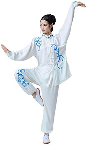 ShanRen Sports Women's Kung Fu Tai Chi Uniform Embroidery Cotton Silk (Large)